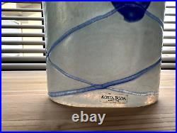 Kosta Boda Bertil Vallien Designed Blue Galaxy Glass Vase Set of 2