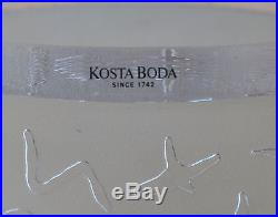 Kosta Boda Bertil Vallien Domino'Overview' Bowl Dish Swedish Art Glass Signed