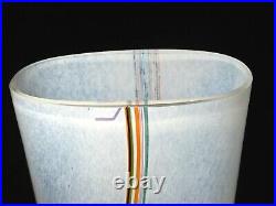 Kosta Boda Bertil Vallien Glass Vase Colourful Stripes 6 5/8 High