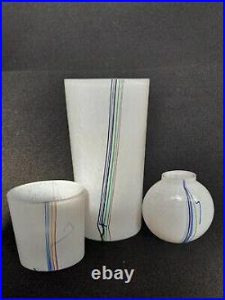 Kosta Boda Bertil Vallien Hand signed Sweden Art Glass Large Rainbow Vase #48227