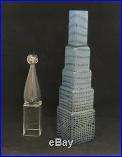 Kosta Boda Bertil Vallien Metropolis City Skyscraper Art Glass Sculpture 22 1/2