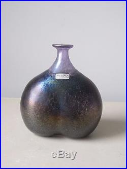 Kosta Boda Bertil Vallien Purple Art Glass Vase #48137 Signed
