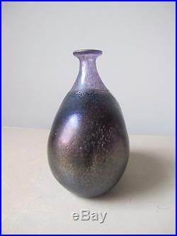 Kosta Boda Bertil Vallien Purple Art Glass Vase #48137 Signed