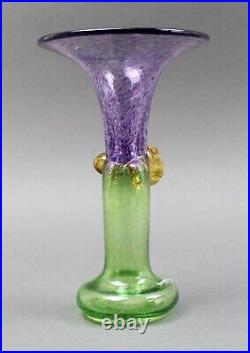 Kosta Boda Bertil Vallien Signed Wind Pipe 7 Art Glass Vase With Original Label