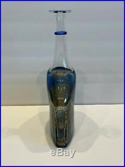 Kosta Boda Bertil Vallien Signed and Numbered 12 Satellite Bottle Vase #89253