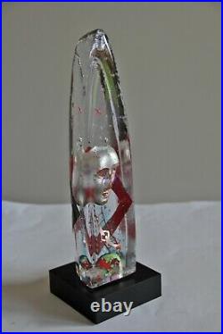 Kosta Boda Bertil Vallien-Vertical Journey-halfboat Sign. & Num. Glass sculpture