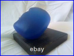 Kosta Boda Bertil Vallien head Sculpture glass
