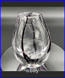 Kosta Boda Blown Art Glass Vase signed Vicke Lindstrand Sweden 1950s