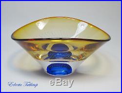 Kosta Boda Bowl Sweden Garan Warff Modern Art Glass Vision Bowl