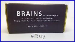 Kosta Boda Brains Head Blue Karolina, New In Box