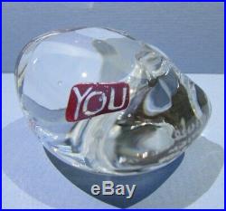 Kosta Boda Brains You B Vallien Art Crystal Glass Head Scarce Signed Numbered