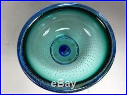Kosta Boda By G. Warff Art Glass Bowl Controlled Bubble Signed & Numbered