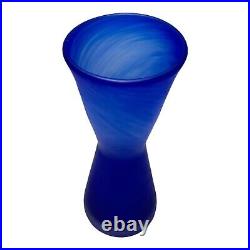 Kosta Boda Cobalt Blue Frosted Vase