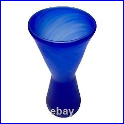 Kosta Boda Cobalt Blue Frosted Vase