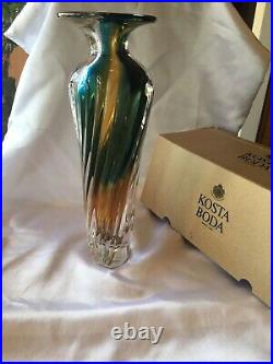 Kosta Boda Colorful Vase Hand Made and Signed In Sweden