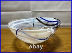 Kosta Boda Contrast bowl White/blue -35.5cm