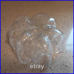 Kosta Boda Crackle Clear Bowl Signed Asa Jungnelius