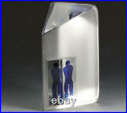 Kosta Boda Crystal Viewpoints Reflection Sculpture Signed by Bertil Vallien