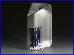 Kosta Boda Crystal Viewpoints Reflection Sculpture Signed by Bertil Vallien
