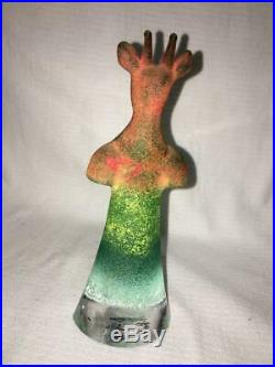 Kosta Boda DEER Kjell Engman Wellness Art Glass Exquisite Sculpture Very Rare
