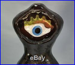 Kosta Boda Deep Purple Ground Eye & Lower Torso Glass Sculpture by Kjell Engman