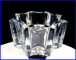 Kosta Boda Eden Falk Signed #57987 Heavy Star Shaped Crystal 6 3/8 Vase