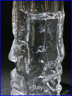 Kosta Boda Eric Hoglund tall face glass vase