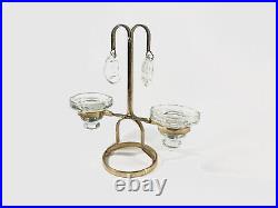 Kosta Boda Erik Hoglund Gold Clear Glass and Iron Candle Holder