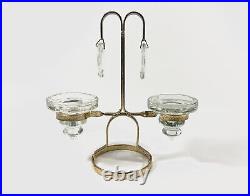 Kosta Boda Erik Hoglund Gold Clear Glass and Iron Candle Holder