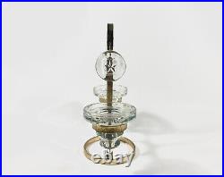 Kosta Boda Erik Hoglund Gold Clear Glass and Iron Candle Holder