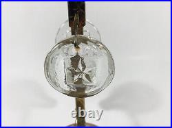 Kosta Boda Erik Hoglund Gold Clear Glass and Iron Candle Holder