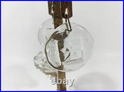 Kosta Boda Erik Hoglund Gold Clear Glass and Iron Candle Holder