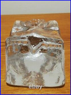Kosta Boda Erik Hoglund Ice Man Rare Mid Century Heavy Art Glass 1960s
