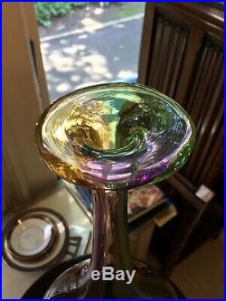 Kosta Boda Fidji 18 Abstract Rainbow Art Glass /Artist K. Engman Handmade Sweden