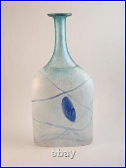 Kosta Boda Glass Bertil Vallien Galaxy Blue Series Vase Signed Numbered