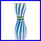 Kosta Boda Glass Blue Ribbon 7 Inch Tall Vase Signed Hand Painted