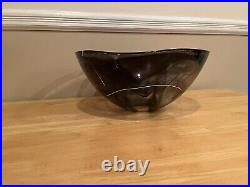 Kosta Boda Glass Bowl Art Glass Multi-colored Contrast Bowl