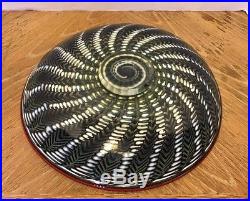 Kosta Boda Glass Plate Dish by Bertil Vallien Peacock Series Design Large 14