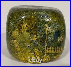 Kosta Boda Glass Sculpture Paperweight Goran Warff Lapland Petroglyph Signed MCM