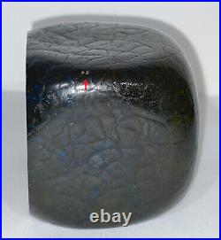 Kosta Boda Glass Sculpture Paperweight Goran Warff Lapland Petroglyph Signed MCM