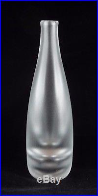 Kosta Boda Goran Warff Royal Art Glass Bottle Sculpture Vase Signed