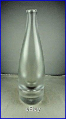 Kosta Boda Goran Warff Royal Art Glass Bottle Sculpture Vase Signed