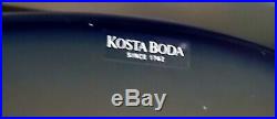 Kosta Boda Goran Warff Signed Cobalt Blue Art Glass Bowl 7050395 11.5x4 Mint