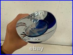 Kosta Boda Goran Warff Signed Seaside Blue & Clear Vase 49808