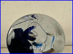 Kosta Boda Goran Warff Signed Seaside Blue & Clear Vase 49808