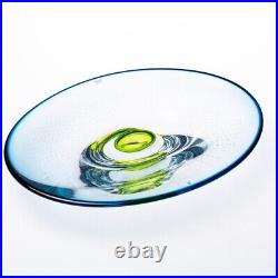 Kosta Boda Goran Warff Special & (Unique) Unik Oval Dish Fabulous Blue/Green