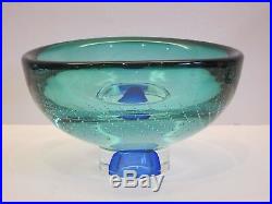 Kosta Boda Goran Warff Zoom Art Glass Oval Bubble Bowl # 59910 Unboxed