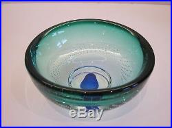Kosta Boda Goran Warff Zoom Art Glass Oval Bubble Bowl # 59910 Unboxed