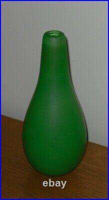 Kosta Boda Gunnel Sahlin Naturalis Bottle Vase 89260 Signed 20cm Tall x 9cm Dia