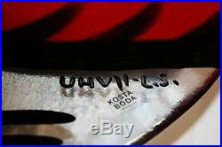 Kosta Boda Hand Painted Ulrica Hydman Vallien Signed Heart 13 Art Glass Plate